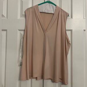 Elegant Cream Sleeveless Top